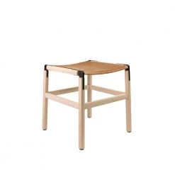 Fyrn SEATING Shorty - Maple, Black, PVT Leather, Seat Only, Camel