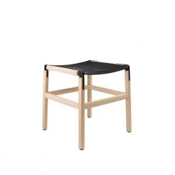 Fyrn SEATING Shorty - Maple, Black, PVT Leather, Seat Only, Coal