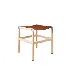 Fyrn SEATING Shorty - Maple, Matte Silver, SN Leather, Seat Only, Rust