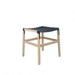 Fyrn SEATING Shorty - Natural Oak, Black, SN Leather, Seat Only, Night
