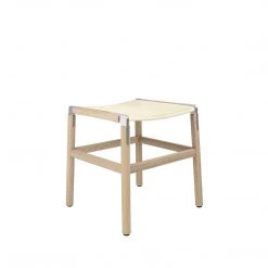 Fyrn Shorty - Natural Oak, Matte Silver, SN Leather, Seat Only, Ivory SEATING