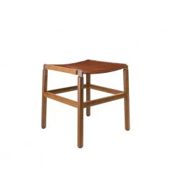 Fyrn SEATING Shorty - Oxidized Oak, Copper Bronze, PVT Leather, Seat Only, Rust