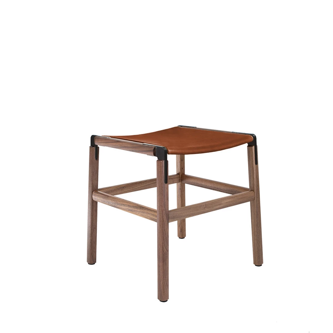 Fyrn SEATING Shorty - Black Walnut, Black, SN Leather, Seat Only, Rust 3 Fyrn SEATING Shorty - Black Walnut, Black, SN Leather, Seat Only, Rust