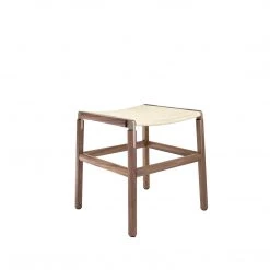 Fyrn SEATING Shorty - Black Walnut, Copper Bronze, SN Leather, Seat Only, Ivory