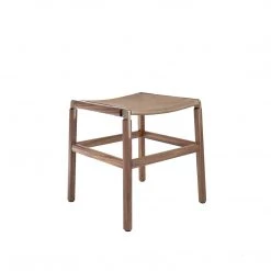 Fyrn SEATING Shorty - Black Walnut, Copper Bronze, SN Leather, Seat Only, Sand