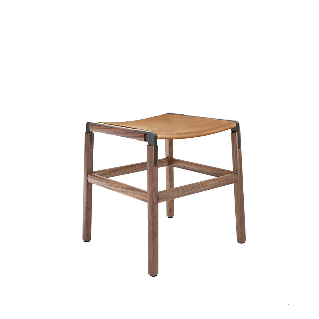 Fyrn SEATING Shorty - Black Walnut, Graphite, PVT Leather, Seat Only, Camel 3 Fyrn SEATING Shorty - Black Walnut, Graphite, PVT Leather, Seat Only, Camel