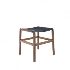 Fyrn SEATING Shorty - Black Walnut, Graphite, SN Leather, Seat Only, Night