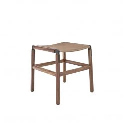 Fyrn SEATING Shorty - Black Walnut, Graphite, SN Leather, Seat Only, Sand