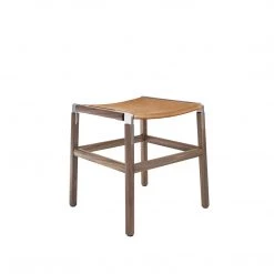 Fyrn Shorty - Black Walnut, Matte Silver, PVT Leather, Seat Only, Camel