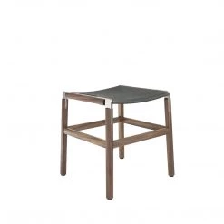 Fyrn SEATING Shorty - Black Walnut, Matte Silver, PVT Leather, Seat Only, Lava