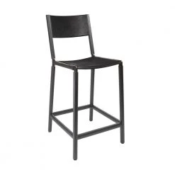 Fyrn SEATING Linden - Charcoal Black, Black, PVT Leather, Seat And Back, Coal