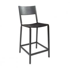Fyrn Linden - Charcoal Black, Black, PVT Leather, Seat Only, Coal