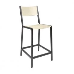 Fyrn Linden - Charcoal Black, Black, SN Leather, Seat And Back, Ivory