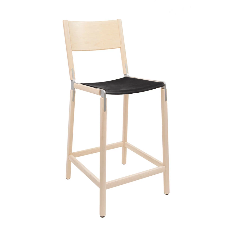 Fyrn SEATING Linden - Maple, Matte Silver, SN Leather, Seat Only, Coal 3 Fyrn SEATING Linden - Maple, Matte Silver, SN Leather, Seat Only, Coal