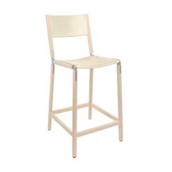 Fyrn SEATING Linden - Maple, Matte Silver, SN Leather, Seat And Back, Ivory