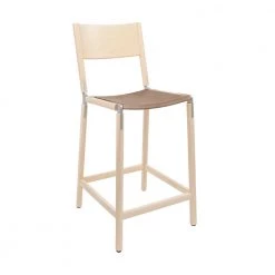 Fyrn Linden - Maple, Matte Silver, SN Leather, Seat Only, Sand SEATING