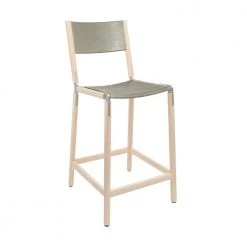 Fyrn SEATING Linden - Maple, Matte Silver, SN Leather, Seat And Back, Stone