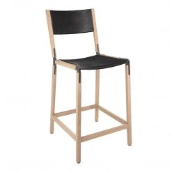 Fyrn Linden - Natural Oak, Graphite, PVT Leather, Seat & Back, Coal