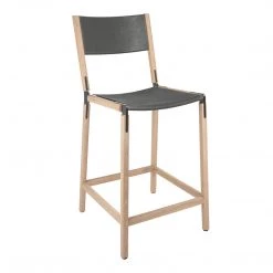 Fyrn Linden - Natural Oak, Graphite, PVT Leather, Seat & Back, Lava