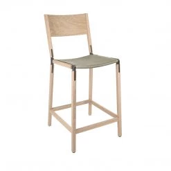 Fyrn Linden - Natural Oak, Graphite, SN Leather, Seat Only, Stone