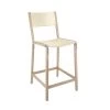 Fyrn Linden - Natural Oak, Matte Silver, SN Leather, Seat & Back, Ivory