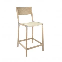 Fyrn Linden - Natural Oak, Matte Silver, SN Leather, Seat Only, Ivory SEATING