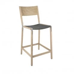 Fyrn Linden - Natural Oak, Matte Silver, PVT Leather, Seat Only, Lava