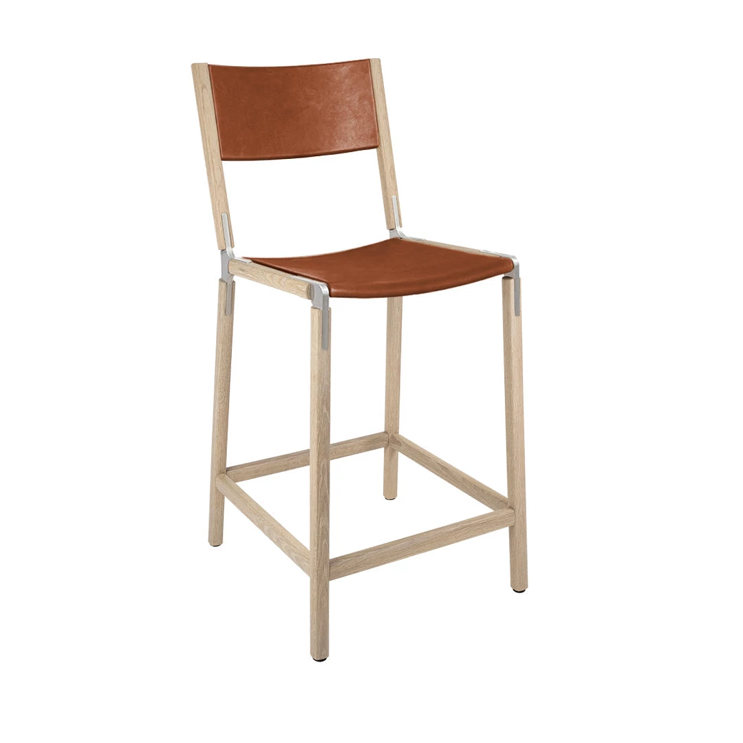 Fyrn SEATING Linden - Natural Oak, Matte Silver, SN Leather, Seat & Back, Rust 3 Fyrn SEATING Linden - Natural Oak, Matte Silver, SN Leather, Seat & Back, Rust