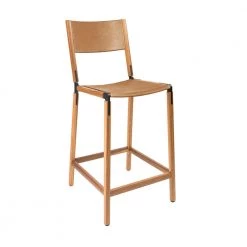 Fyrn Linden - Oxidized Oak, Black, PVT Leather, Seat And Back, Camel SEATING