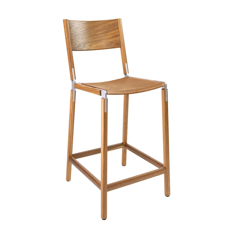 Fyrn Linden - Oxidized Oak, Matte Silver, PVT Leather, Seat Only, Camel SEATING 3 Fyrn Linden - Oxidized Oak, Matte Silver, PVT Leather, Seat Only, Camel SEATING