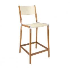 Fyrn Linden - Oxidized Oak, Matte Silver, SN Leather, Seat And Back, Ivory