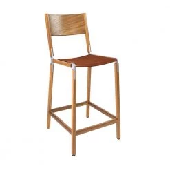 Fyrn Linden - Oxidized Oak, Matte Silver, PVT Leather, Seat Only, Rust