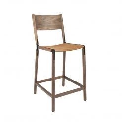 Fyrn SEATING Linden - Black Walnut, Black, PVT Leather, Seat Only, Camel