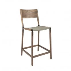 Fyrn SEATING Linden - Black Walnut, Black, SN Leather, Seat Only, Stone