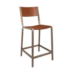 Fyrn Linden - Black Walnut, Matte Silver, PVT Leather, Seat & Back, Rust SEATING