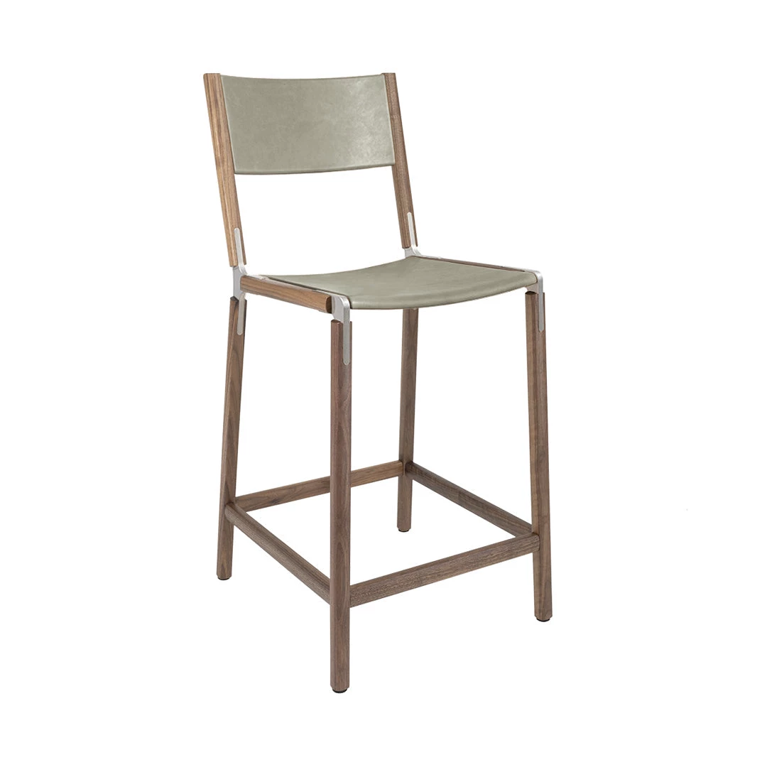 Fyrn Linden - Black Walnut, Matte Silver, SN Leather, Seat & Back, Stone SEATING 3 Fyrn Linden - Black Walnut, Matte Silver, SN Leather, Seat & Back, Stone SEATING