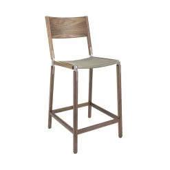 Fyrn SEATING Linden - Black Walnut, Matte Silver, SN Leather, Seat Only, Stone