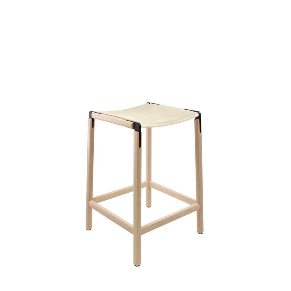 Fyrn SEATING De Haro - Maple, Black, PVT Leather, Seat Only, Ivory 3 Fyrn SEATING De Haro - Maple, Black, PVT Leather, Seat Only, Ivory