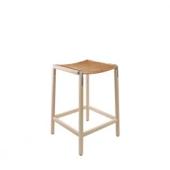 Fyrn SEATING De Haro - Maple, Matte Silver, SN Leather, Seat Only, Camel