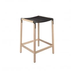 Fyrn De Haro - Natural Oak, Graphite, PVT Leather, Seat Only, Coal