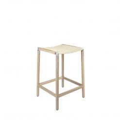 Fyrn De Haro - Natural Oak, Matte Silver, SN Leather, Seat Only, Ivory SEATING