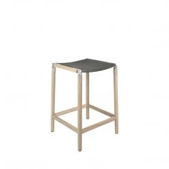 Fyrn De Haro - Natural Oak, Matte Silver, PVT Leather, Seat Only, Lava SEATING