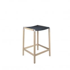 Fyrn De Haro - Natural Oak, Matte Silver, PVT Leather, Seat Only, Night