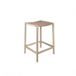 Fyrn De Haro - Natural Oak, Matte Silver, SN Leather, Seat Only, Sand SEATING