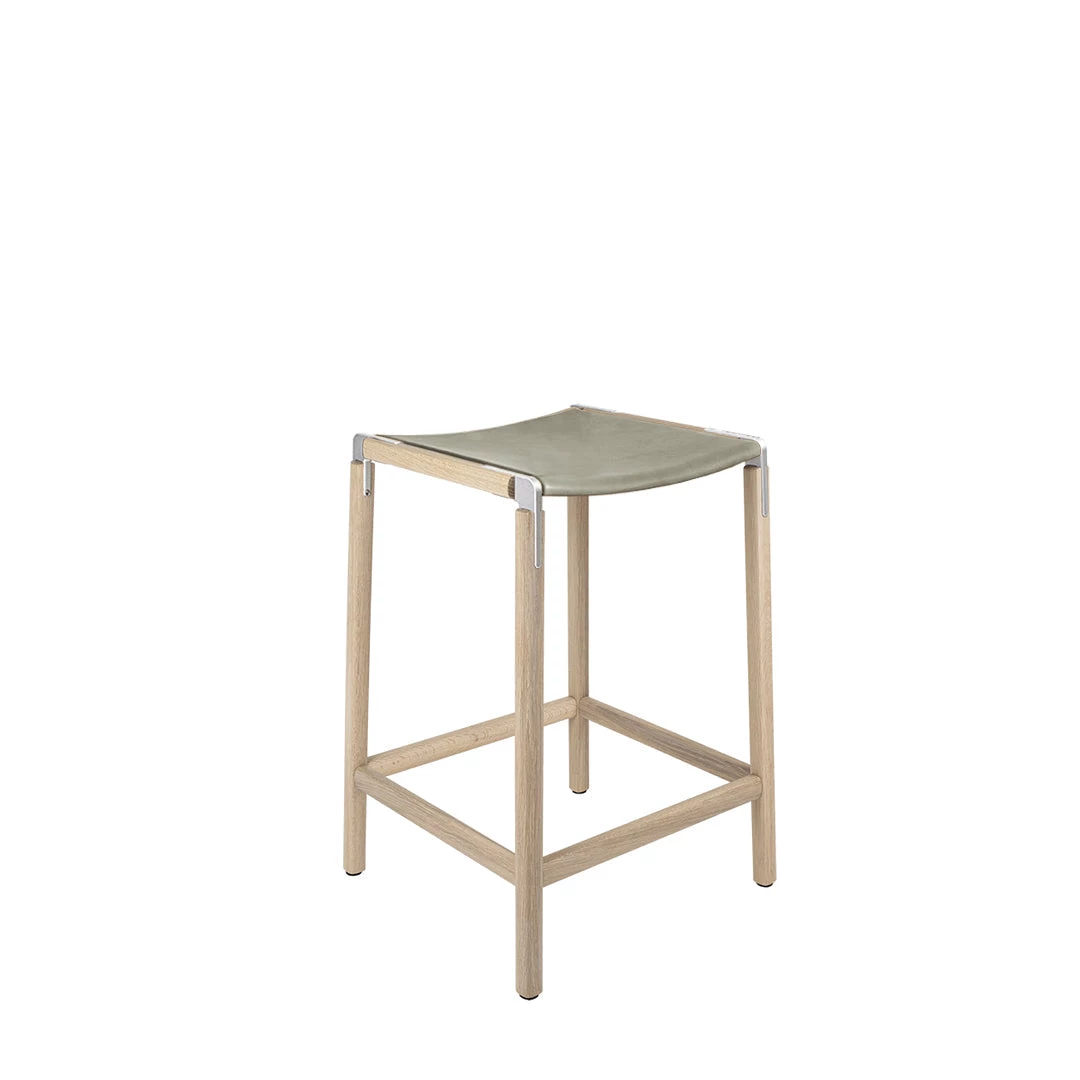 Fyrn De Haro - Natural Oak, Matte Silver, SN Leather, Seat Only, Stone 3 Fyrn De Haro - Natural Oak, Matte Silver, SN Leather, Seat Only, Stone