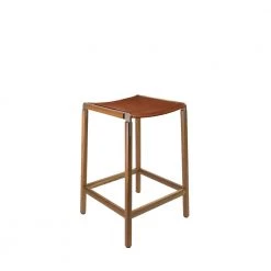 Fyrn SEATING De Haro - Oxidized Oak, Copper Bronze, PVT Leather, Seat Only, Rust