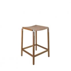 Fyrn SEATING De Haro - Oxidized Oak, Matte Silver, SN Leather, Seat Only, Sand