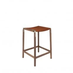 Fyrn SEATING De Haro - Black Walnut, Copper Bronze, PVT Leather, Seat Only, Rust