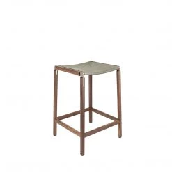 Fyrn SEATING De Haro - Black Walnut, Copper Bronze, SN Leather, Seat Only, Stone