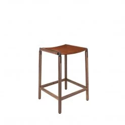 Fyrn SEATING De Haro - Black Walnut, Graphite, SN Leather, Seat Only, Rust